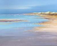Jan Groenhart - Vogels op het groene strand 